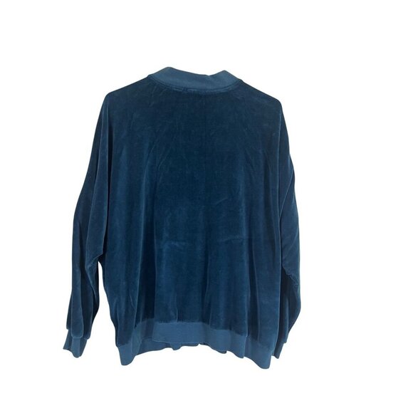 Retro Floral Jacket L Blue Paisley Boho Western Classic Chic Indie Folk Hippie - Picture 3 of 12